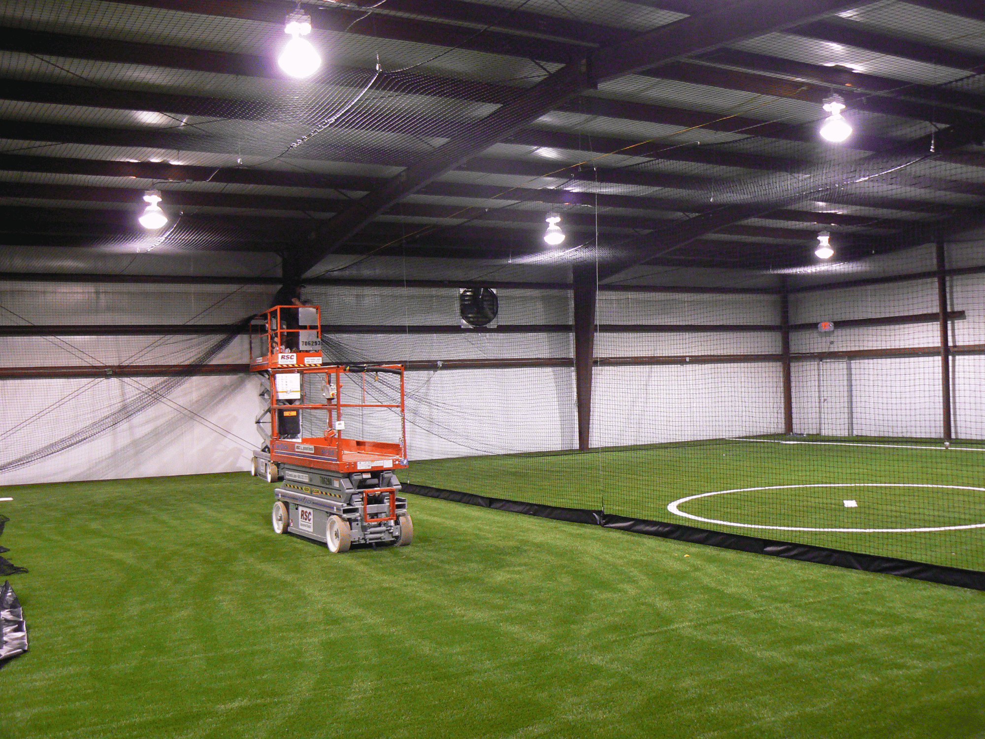 Custom Installed Indoor baseball netting