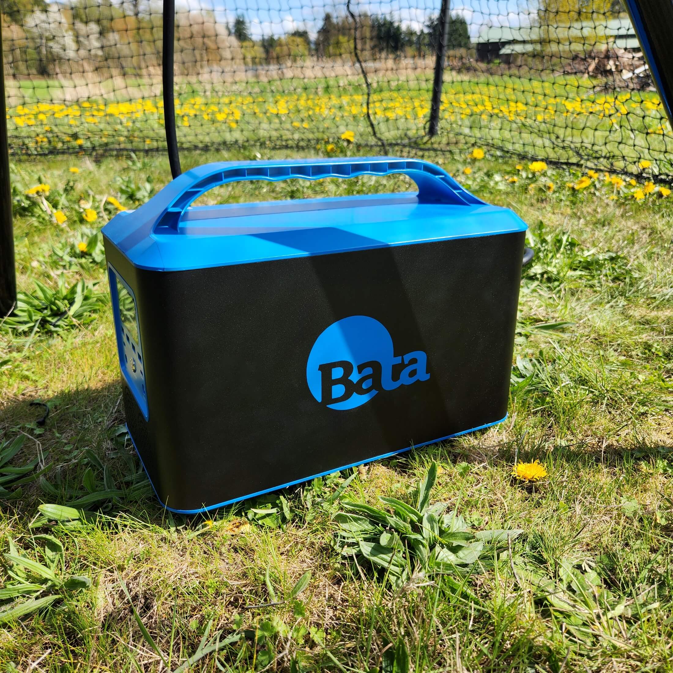 Bata battery being used with the bata 2 pitching machine