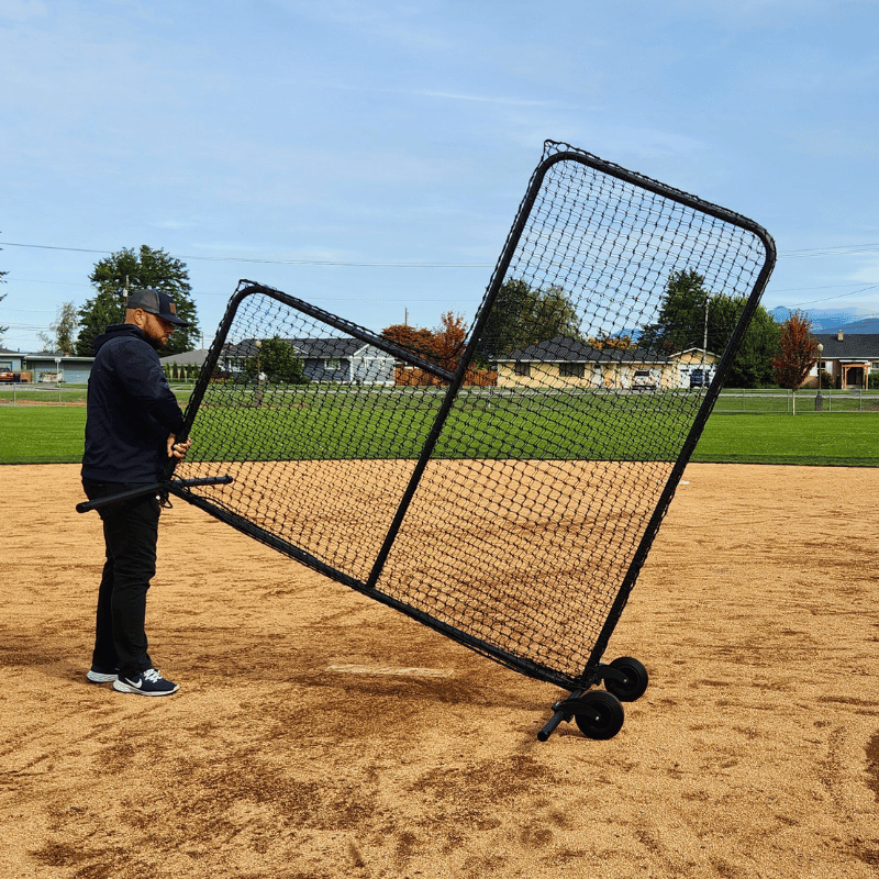 Standard Baseball Pitching L-Screen & Wheel Kit