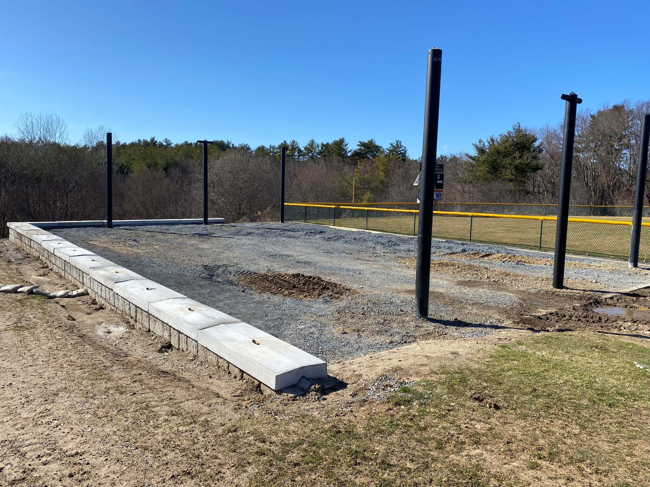 Mastodon Batting cage being installed