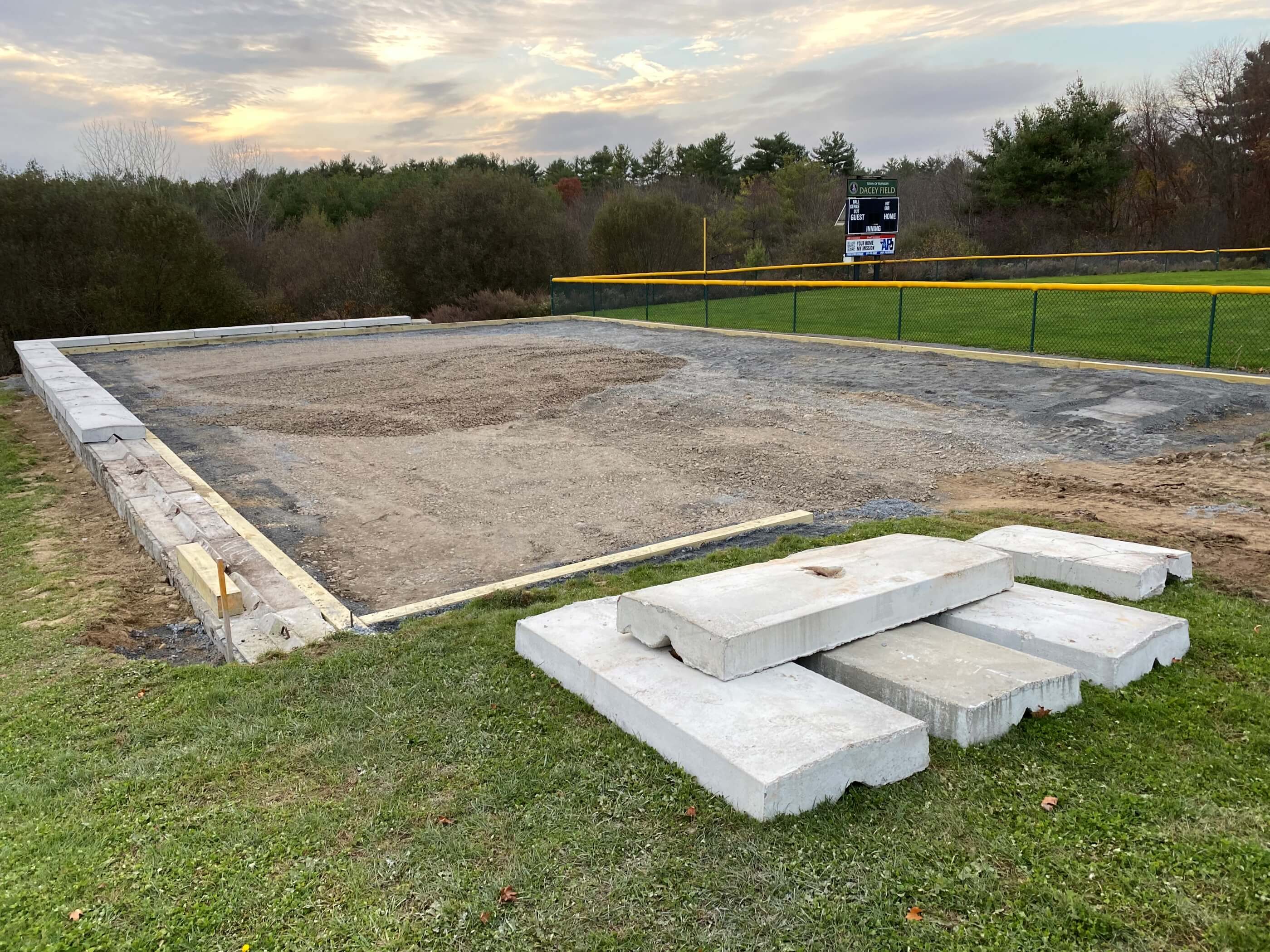 Mastodon Batting cage being installed