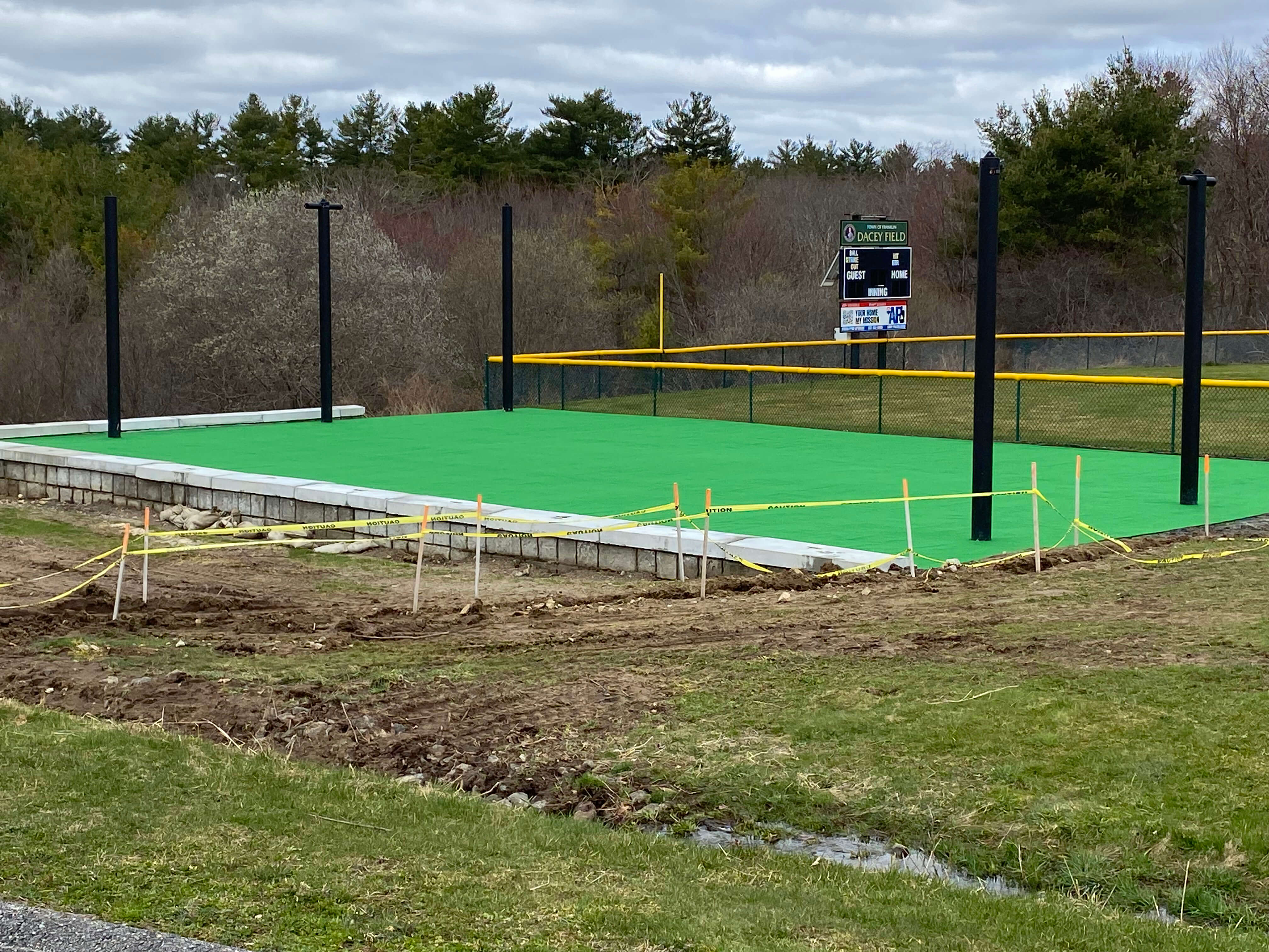 Mastodon Batting cage being installed