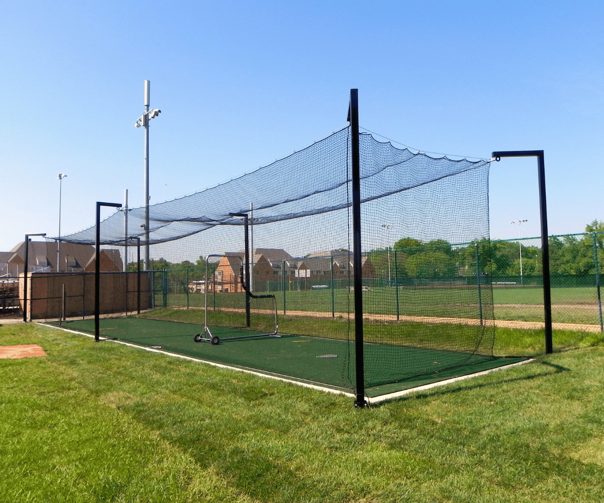 Custom batting cage in frame