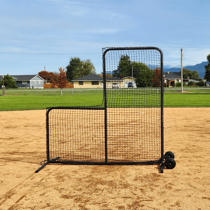 Standard Baseball Pitching L-Screen & Wheel Kit