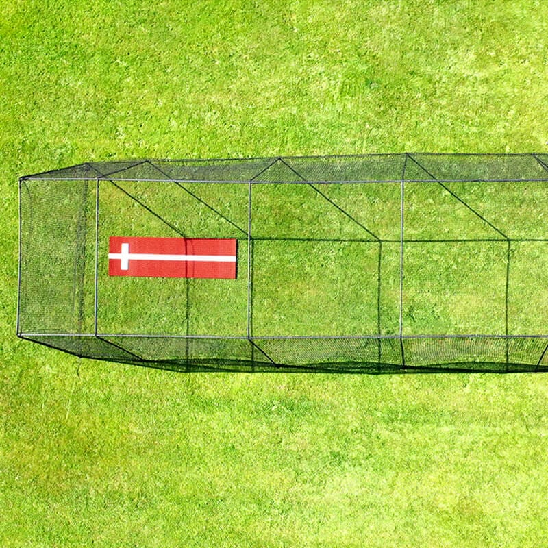 Freestanding Trapezoid Premium Batting Cage with softball mat