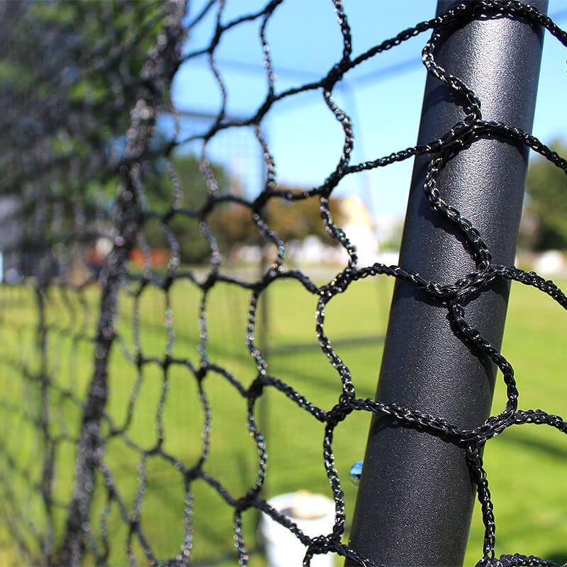 Freestanding Trapezoid Batting Cage poles with netting over the top