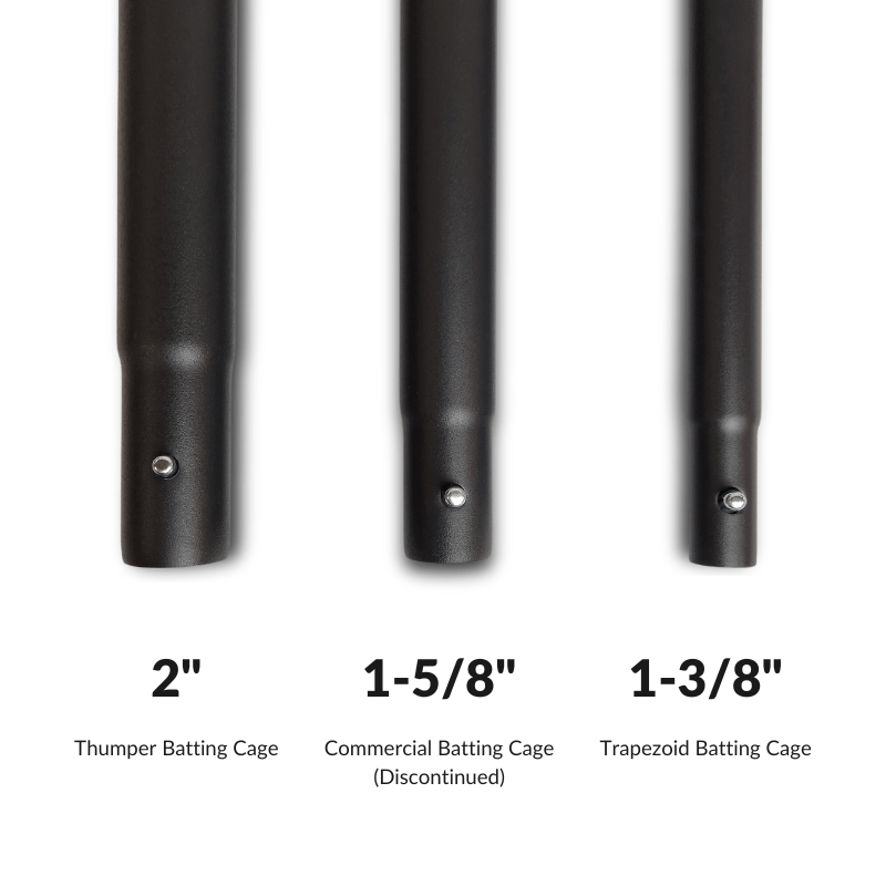 Our Batting Cage pole comparison close up