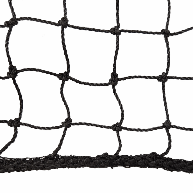 12ft x 14ft #36 HDPE Flat Panel close up of the netting and rope border