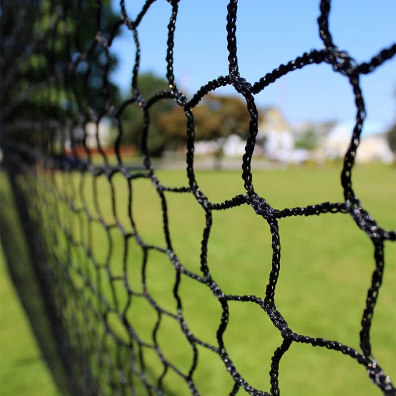 #32 HDPE Net for Trapezoid batting cages close up of net meshes