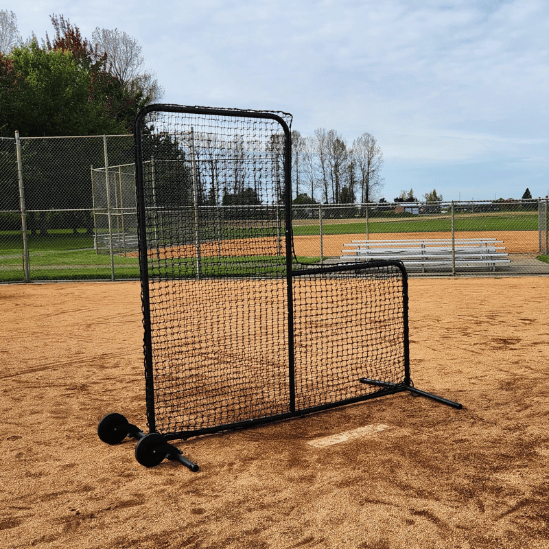 Standard Baseball Pitching L-Screen & Wheel Kit