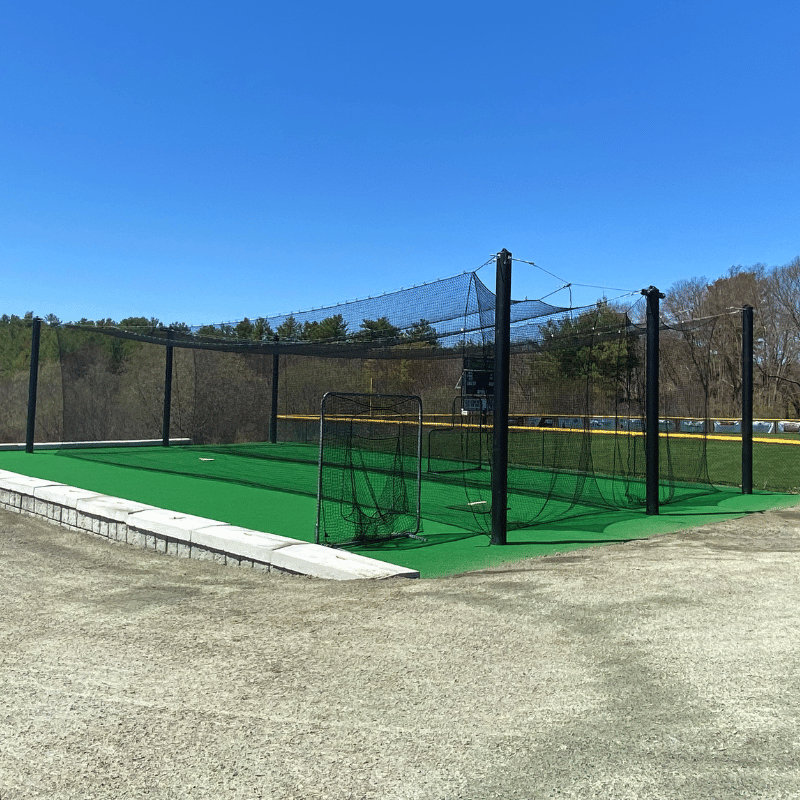 Double Stall Mastodon™ Engineered Batting Cage System in park