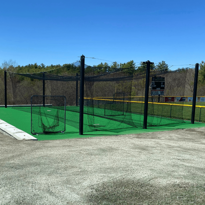 Double Stall Mastodon™ Engineered Batting Cage System in park