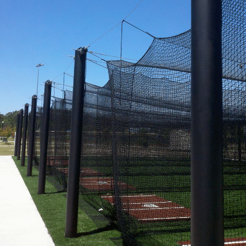 6-stall Mastodon™ Engineered Batting Cage System