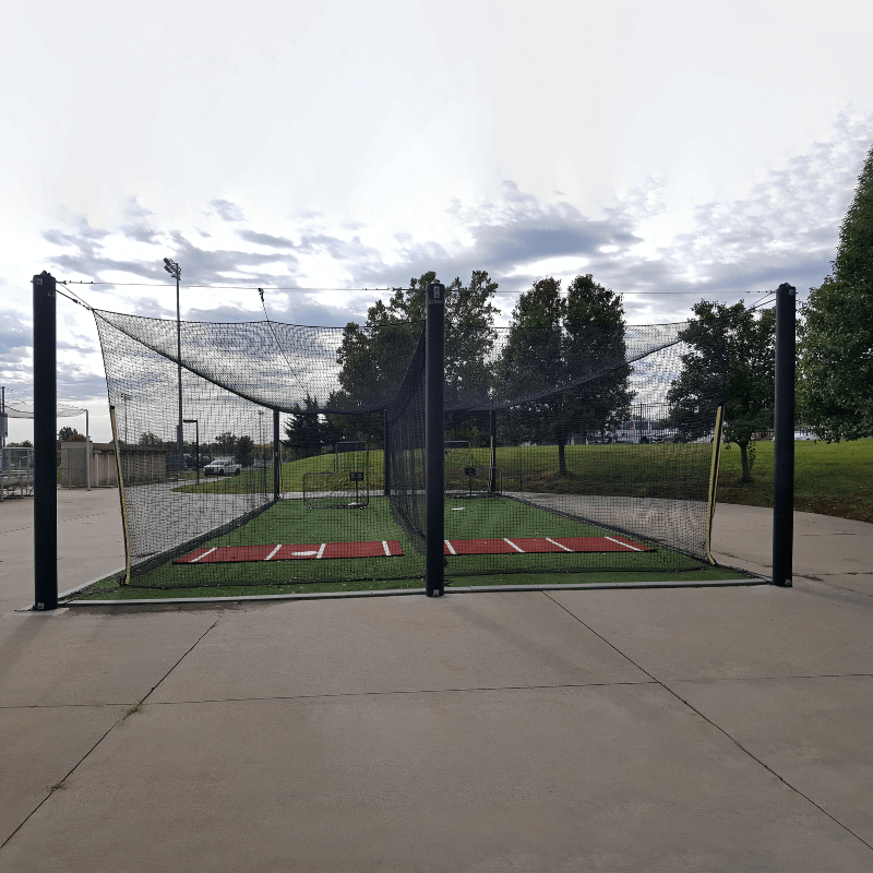 Double stall Mastodon™ Engineered Batting Cage System