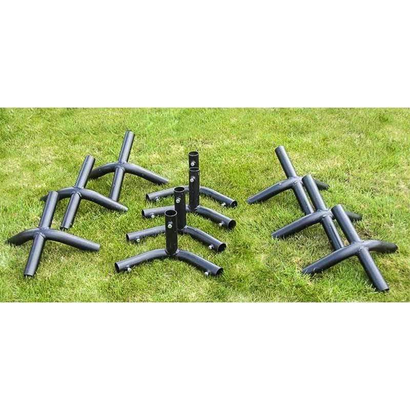 Freestanding Trapezoid Batting Cage Trapezoid Batting Cage Frame Corner Kit all pieces for 35ft cage on grass