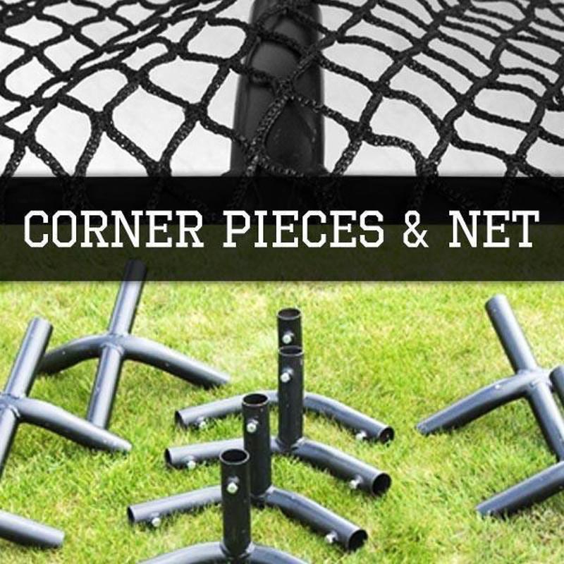 Freestanding Trapezoid Batting Cage Corner Connectors & Net