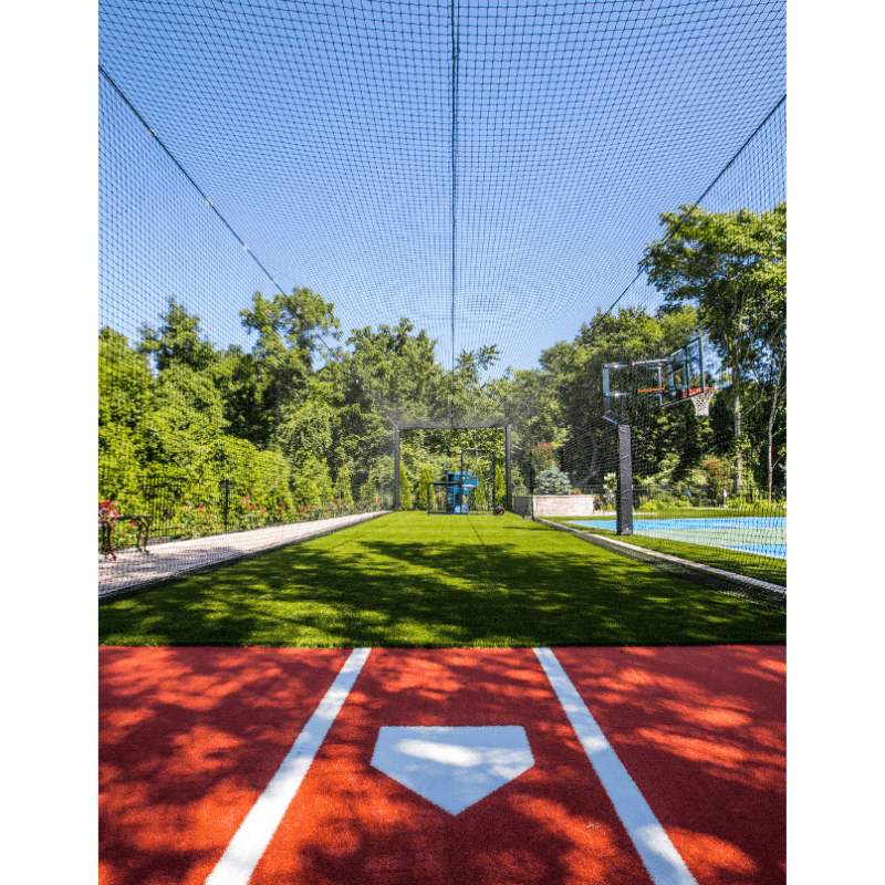 Mastodon™ Engineered Batting Cage System in backyard