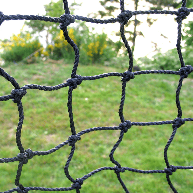 #42 Nylon Square Hung Batting Cage Net outside with green grass
