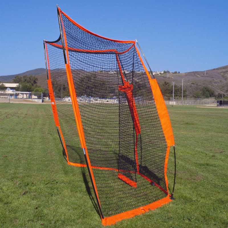 Bownet Portable Backstop on green grass