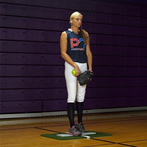 ProMound Jennie Finch Mini Mat being used by Jennie Finch in a gym