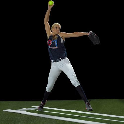 ProMound Jennie Finch Pitching Lane Pro being used by Jennie Finch in a gym