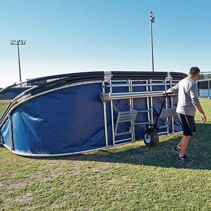 The Bubba Elite Batting Cage being transported 